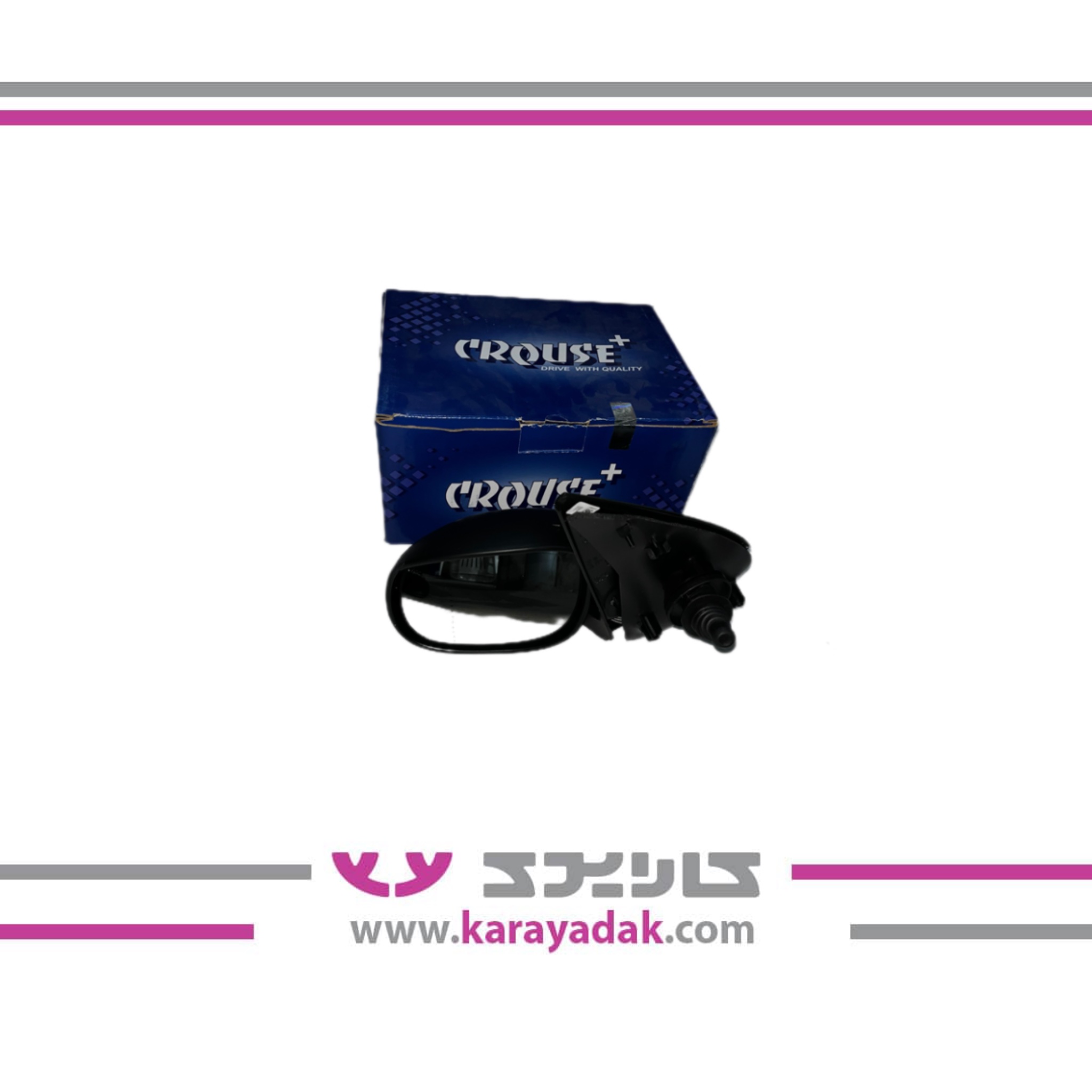 آینه مکانیکی روی در جلو   چپ   پژو 206 کروز 