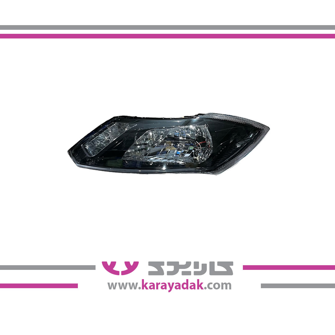 چراغ جلو کوییک S212  بدون لامپ و موتور - چپ