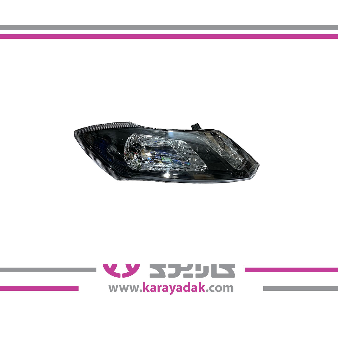 چراغ جلو کوییک S212  بدون لامپ و موتور - راست