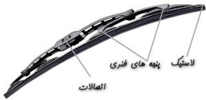 اجزای تشکیل دهنده برف پاک کن (تیغه برف پاک کن)